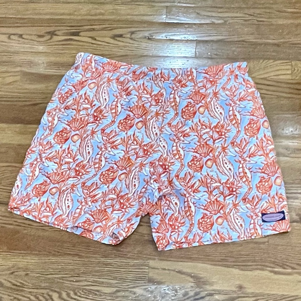 Vineyard Vines Seahorses Lined Swim Trunks. Large